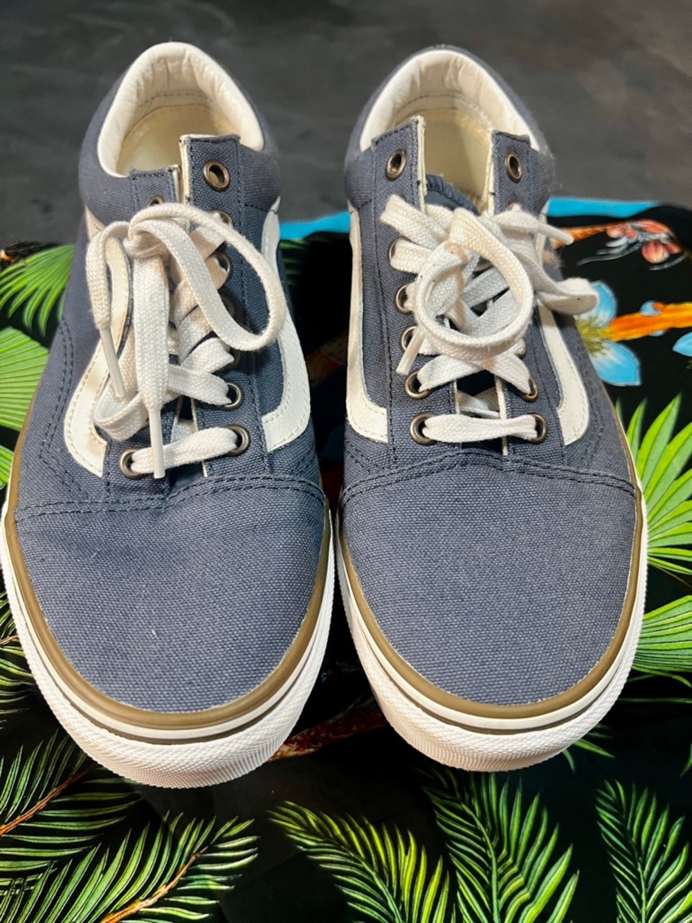 Vans Old Skool Classic Blue Canvas Low Top Sk8 Hipster 90s Sneakers